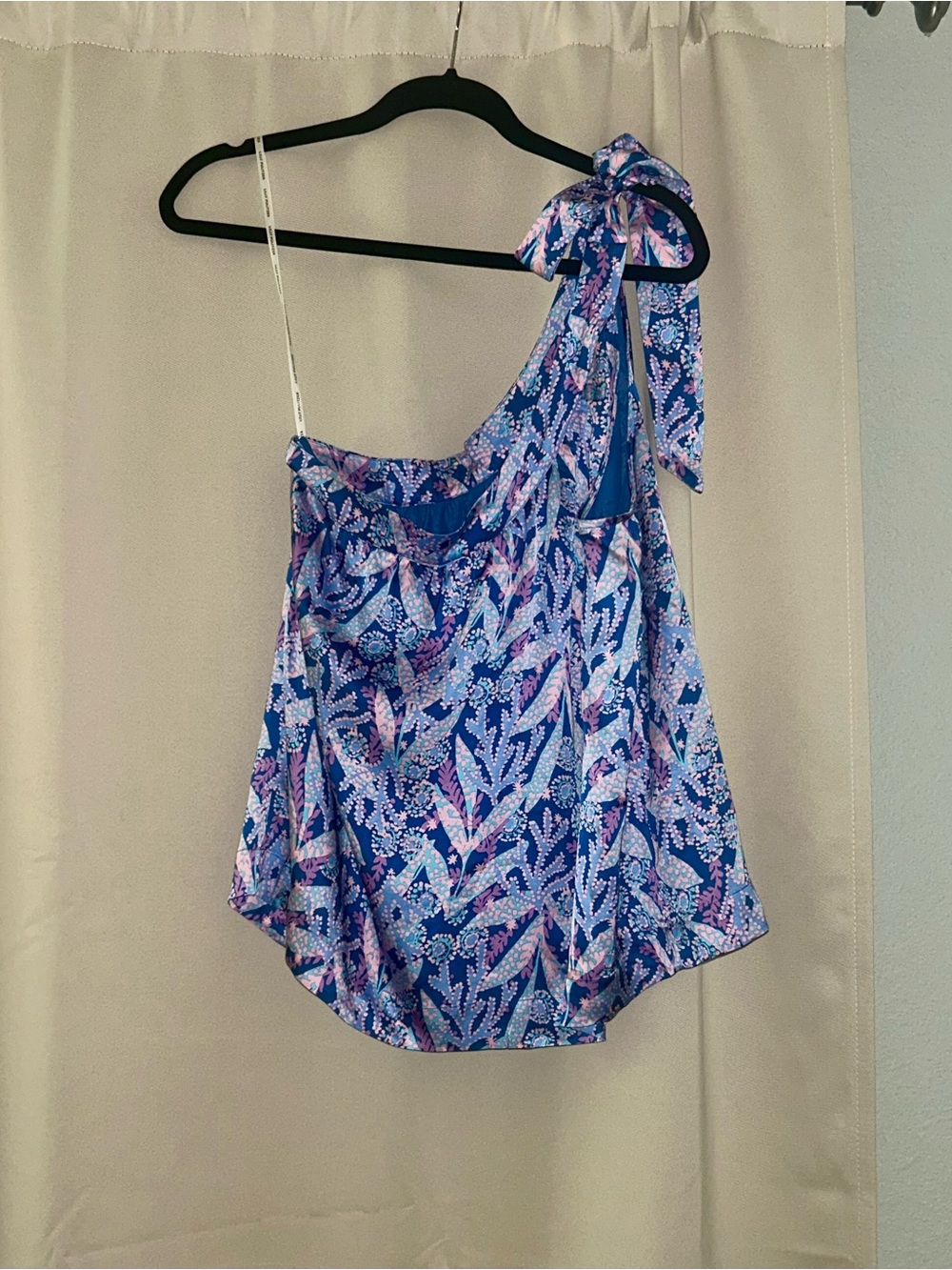 Lilly Pulitzer Blue & Pink One-Shoulder Tie-Shoulder Camisole